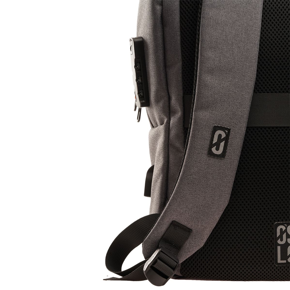 Porta notebook impermeable anti robo USB tiras